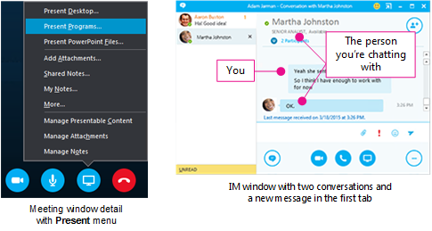 skype for business mac give control of screen